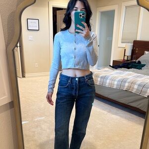 WeWoreWhat Light Gray Cropped Sweater